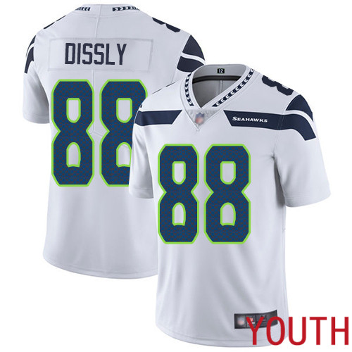 Seattle Seahawks Limited White Youth Will Dissly Road Jersey NFL Football #88 Vapor Untouchable->youth nfl jersey->Youth Jersey